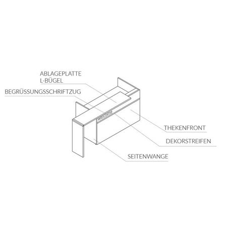 GEO Empfangstheke Einzelteile für Farbauswahl Vorderseite