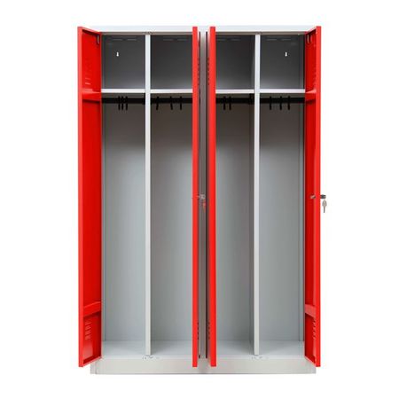 Doppelspind mit 4 Abteilen für 2 Personen mit Schwarz-Weiß-Trennung 