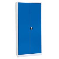Aktenschrank verzinkt | Stahlschrank GRAU/BLAU 180x80x38 vollverzinkte Fachböden
