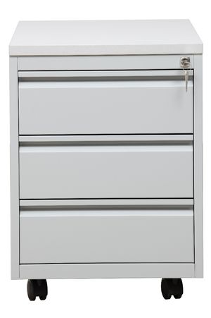 Rollcontainer mit 3 Schubladen | GRAU| 62 x 46 x 79 cm (HxBxT) 