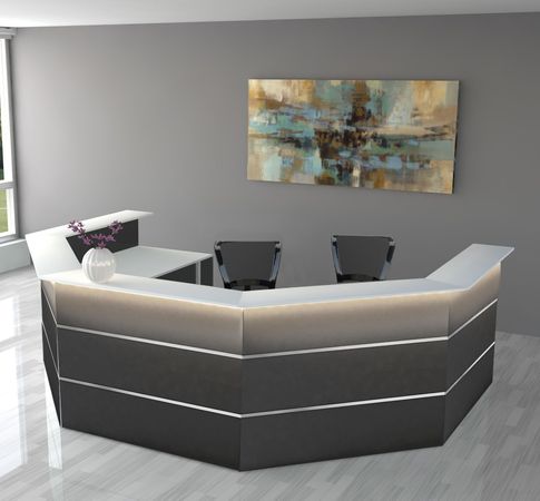 Empfangstheke Mono U-Form | 108 x 350 x 243 cm (HxBxT) 