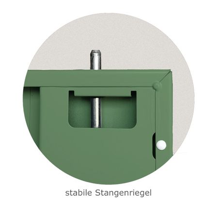 Aktenschrank | Stahlschrank 195x92x42 GRAU/GRÜN