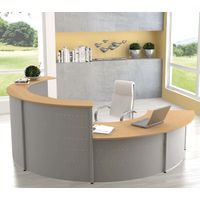 Große Rundtheke Classic mit Tischerweiterung | 115 x 320 x 218 cm (HxBxT)