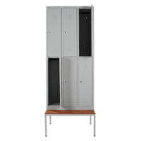 Spind mit 3x2 Abteilen 195x90x50 GRAU