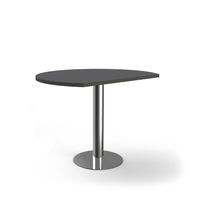 Chromeline Besprechungstisch - Anbautisch - gerundet | 100 cm | Anthrazit oder Weiß