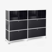 Büroregal | Aktenregal | Sideboard 3 / 2 mit 4 Klapptüren