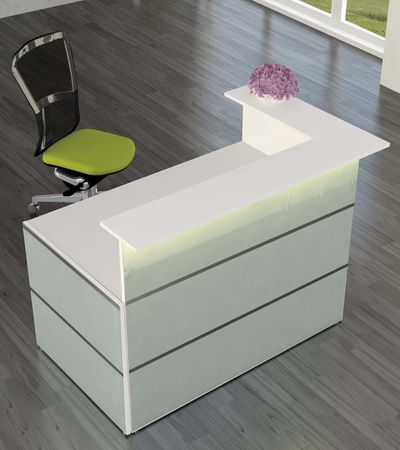 Empfangstheke Satinglas 3