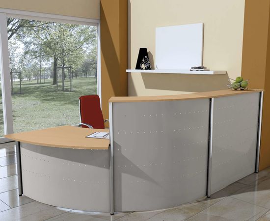 Rundtheke Classic Medium mit Tischerweiterung | 115 x 331 x 184 cm (HxBxT)