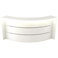Bogentheke Surround komplett weiß | 112 x 257 x 122,5 cm (HxBxT)