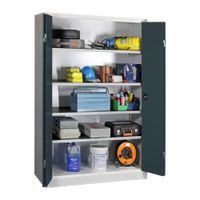 PAVOY Falttürenschrank | Werkstattschrank | 195 x 120 x 50 | mit 4 lackierten oder verzinkten Fachböden | große Farbauswahl