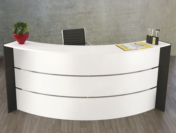 Bogentheke Surround weiß | 112 x 257 x 122