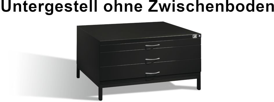 Untergestell ohne Zwischenboden Planschrank