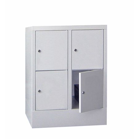 PAVOY Schließfachschrank mit Vollblechtüren | 4 Abteile je 30 cm breit | 85