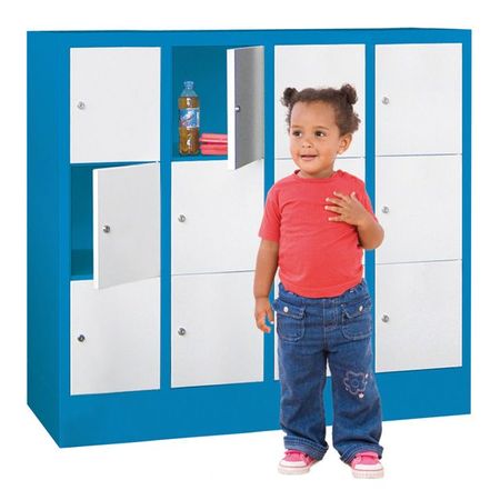 PAVOY Schließfachschrank mit Vollblechtüren | 12 Abteile je 30 cm breit | 118