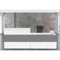 Empfangstheke Grafit 7 | 108 x 275 x 92 cm (HxBxT)