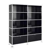 Büroregal | Aktenregal | Highboard 5 / 2 mit 2 Klapptüren