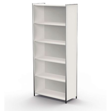 Chromeline offenes Sideboard mit 5 Ordnerhöhen  | 185 x 80 x 38 cm (HxBxT) | in Anthrazit oder Weiß