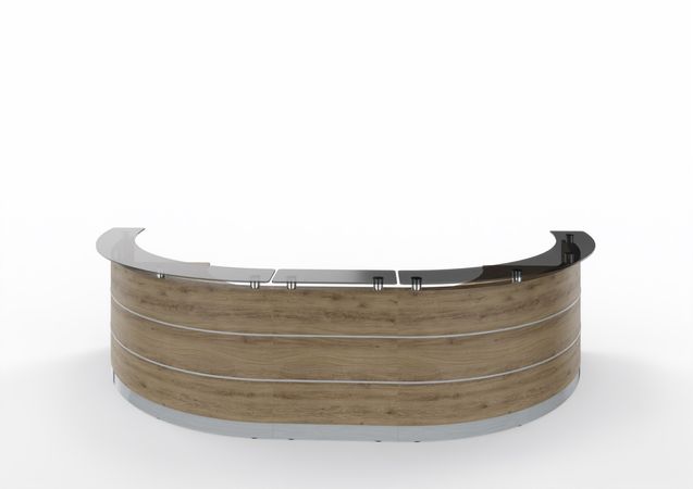 Bogentheke Bright Hufeisen | 96 x 392 x 156 cm (HxBxT)