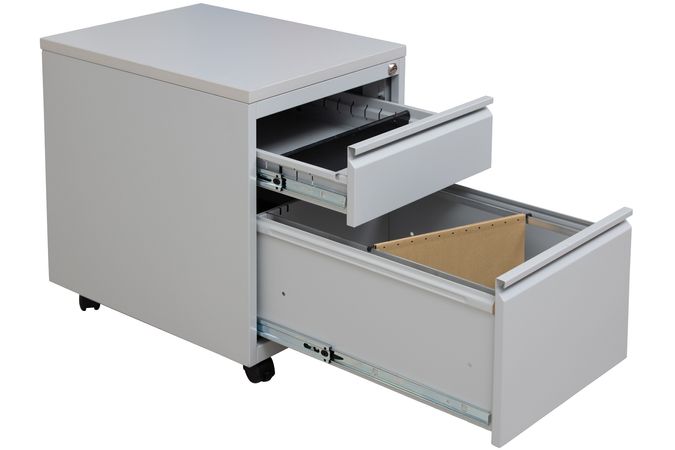 Rollcontainer mit Hängeregistratur und 1 Schublade | GRAU | 62 x 46 x 60 cm (HxBxT)