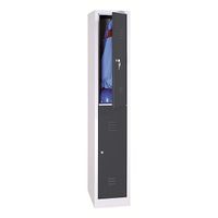 Spind mit 1x2 Abteilen 195x31,5x50 GRAU/ANTHRAZIT