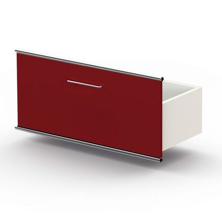 Chromeline Schubladeneinsatz Schublade Schubfach Schieber Aktenschublade Aktenschubfach Aktenregal Aktenschrank Sideboard Lowboard rot
