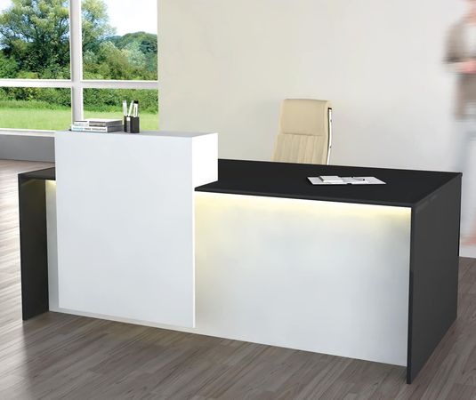 Counter Ladentheke Friseurrezeption Empfangsbereich LED Beleuchtung Empfangstresen Empfangsschreibtisch Empfangsarbeitsplatz