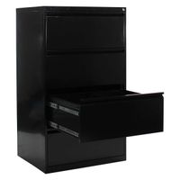 Hängeregisterschrank | Hängemappenschrank 4 Schübe | doppelbahnig SCHWARZ