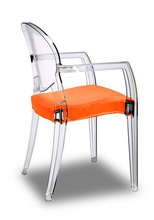 durchsichtiger Armlehnstuhl