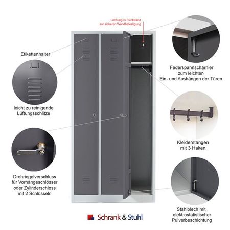 Münzschloss für Spind