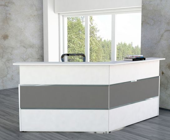 Empfangstheke Grafit 6 Winkeltheke | 108 x 241 x 170 cm (HxBxT)