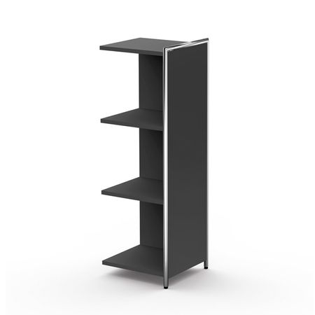 Chromeline Anbau-Sideboard schmal mit 3 Ordnerhöhen | 115 x 39 x 38 cm (HxBxT)