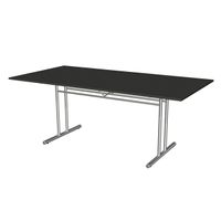 Chromeline Konferenztisch | 200 x 100 x 72 cm | Anthrazit oder Weiß