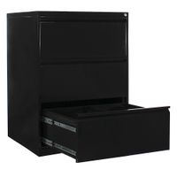 Hängeregisterschrank | Hängeregistraturschränke 3 Schübe | doppelbahnig SCHWARZ