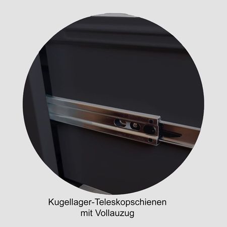 Hängeregisterschrank 4 Schübe | einbahnig SCHWARZ