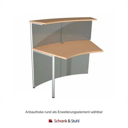runde Anbautheke Empfangstheke Schreibtisch Arbeitsplatz Empfangenstheken