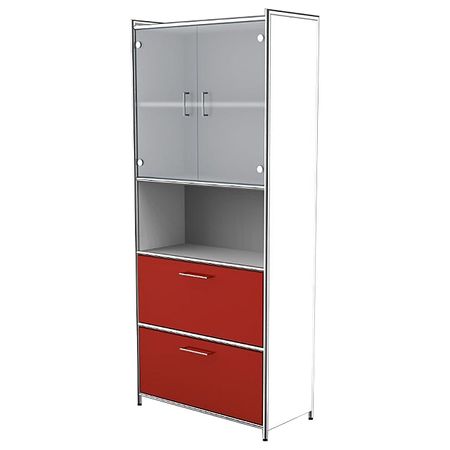 Chromeline Aktenschrank Modell 5E - mit 5 Ordnerhöhen
