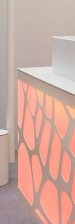 Galerie Empfangstheke Empfangstresen technische Zeichnung