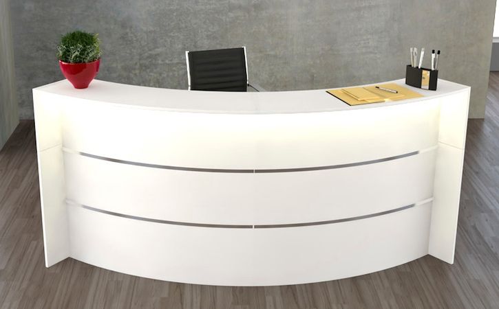 Bogentheke Surround komplett weiß | 112 x 257 x 122