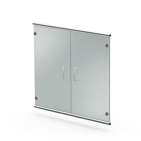 Chromeline Vorbautüren aus Glas | 2 Ordnerhöhen