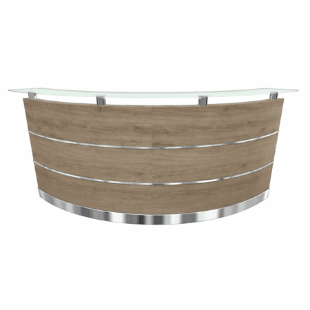 Bogentheke Bright 90° | 96 x 239 x 101 cm (HxBxT) 