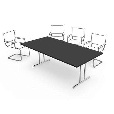 Konferenztisch Büroschreibtisch Besprechungstisch Beratungstisch modern anthrazit 