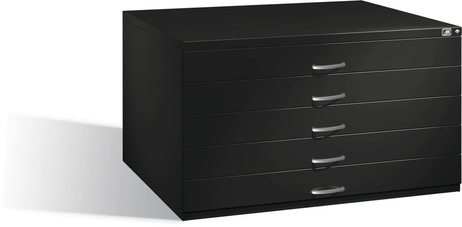 C+P Flachablageschrank 7200 DIN-A0 | Planschrank 5 Schübe mit doppelter Blendenhöhe | GROßE FARBAUSWAHL