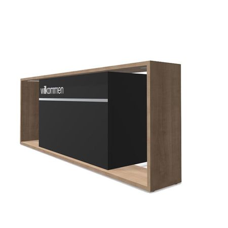 Empfangstheke GEO 1 - Typ 2U - wahlweise mit Schriftzug | diverse Farben