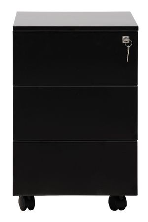 Rollcontainer mit 3 Schubladen | SCHWARZ | 61 x 40 x 60 cm (HxBxT)