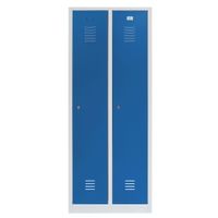 Spind mit 2 Abteilen 180x60x50 GRAU/BLAU
