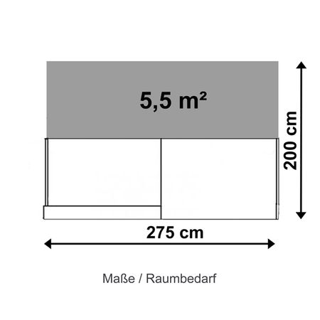 Empfangstheke Masse Raumbedarf