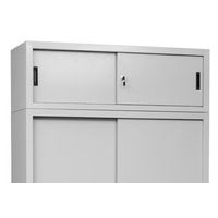 Aufsatzschrank | Schiebetürenschrank 45x120x45 GRAU