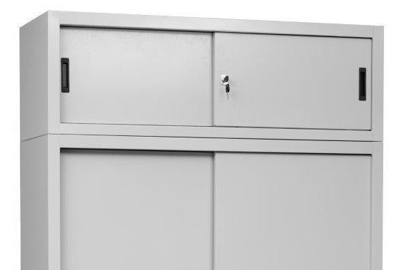 Aufsatzschrank | Schiebetürenschrank 45x120x45 GRAU