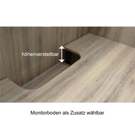Detailbild Monitorboden als Option Empfangstheke Leo