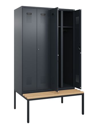 C+P Schwarz-Weiß-Spind Evolo PLUS